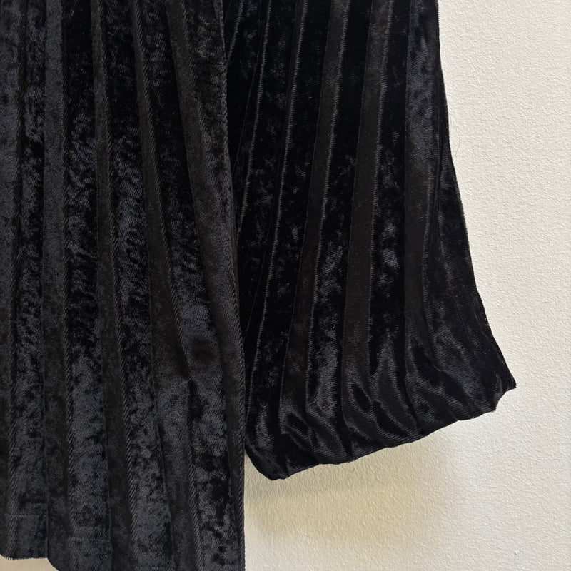 Issey Miyake Pleats Please Black Velvet Longsleeve