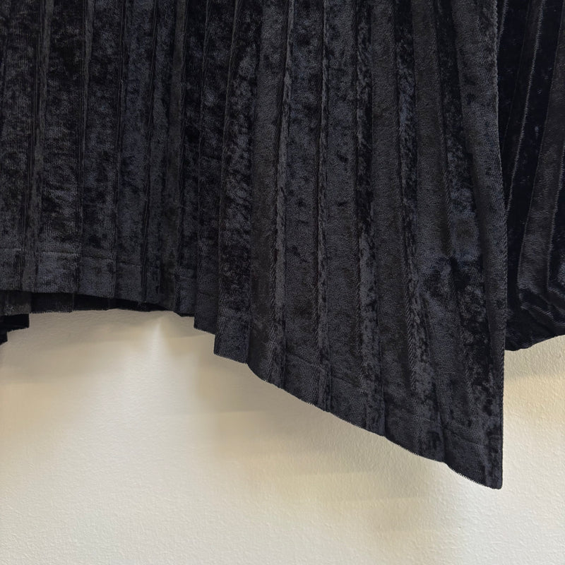 Issey Miyake Pleats Please Black Velvet Longsleeve