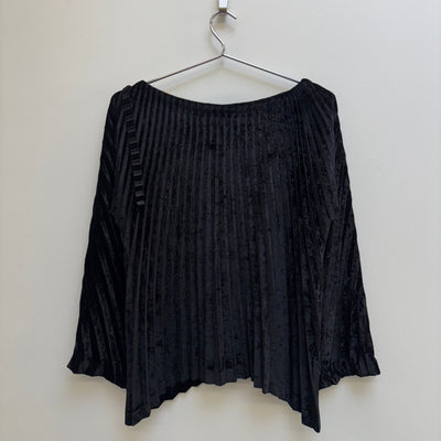 Issey Miyake Pleats Please Black Velvet Longsleeve