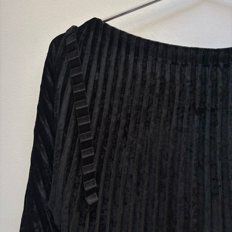 Issey Miyake Pleats Please Black Velvet Longsleeve
