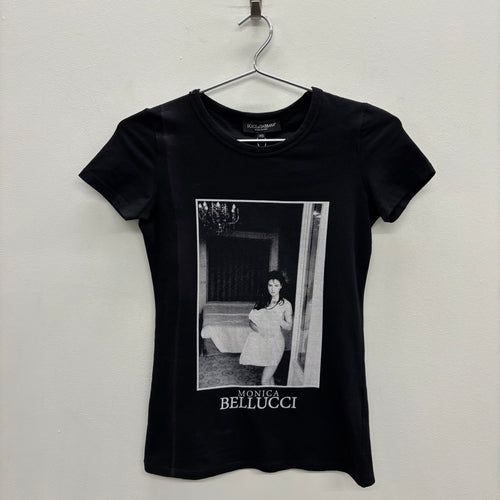 Dolce & Gabbana Black Monica Bellucci Graphic T-Shirt