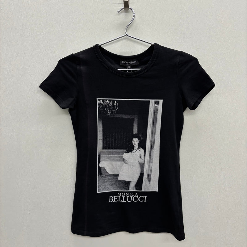 Dolce & Gabbana Black Monica Bellucci Graphic T-Shirt
