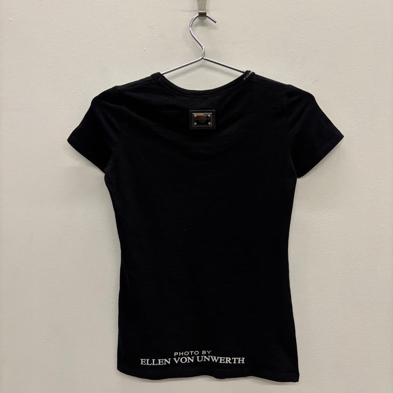Dolce & Gabbana Black Monica Bellucci Graphic T-Shirt