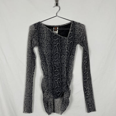 90s Jean Paul Gaultier Snakeskin Mesh Top