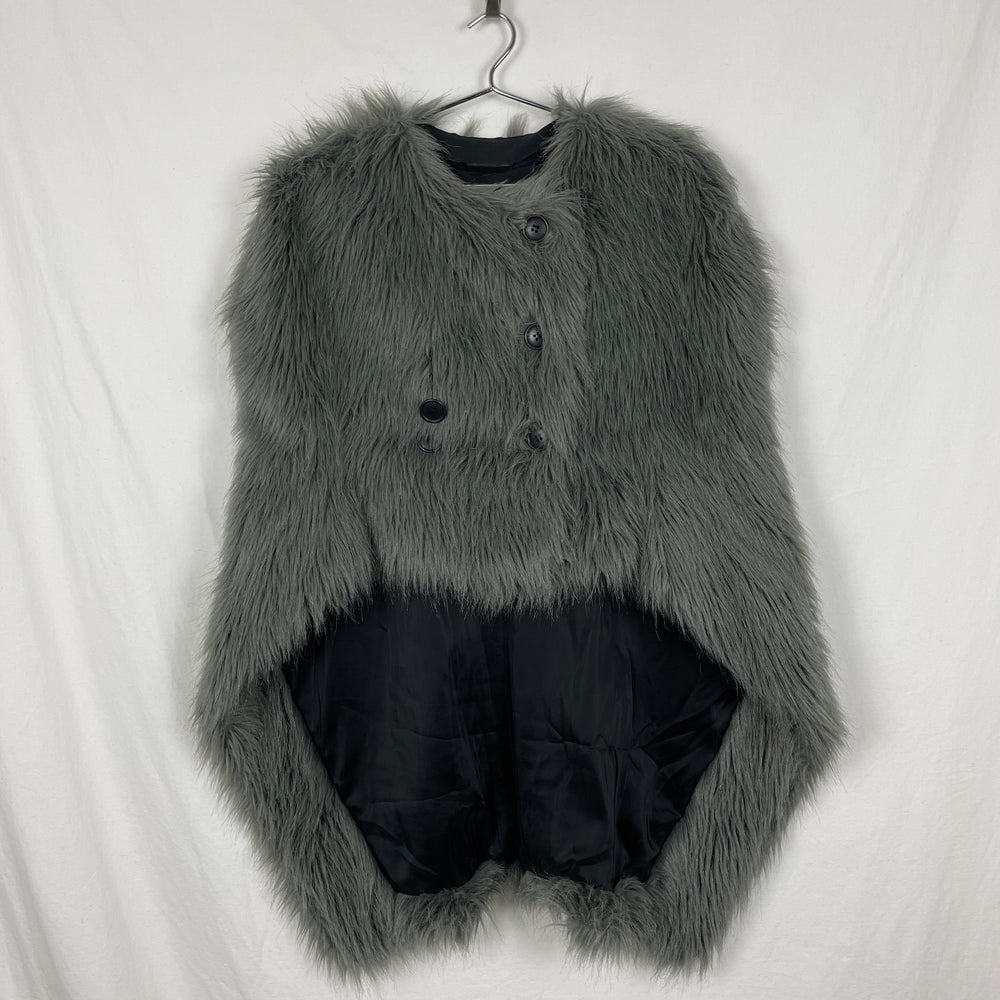 Y-3 Yohji Yamamoto Faux Fur Cape