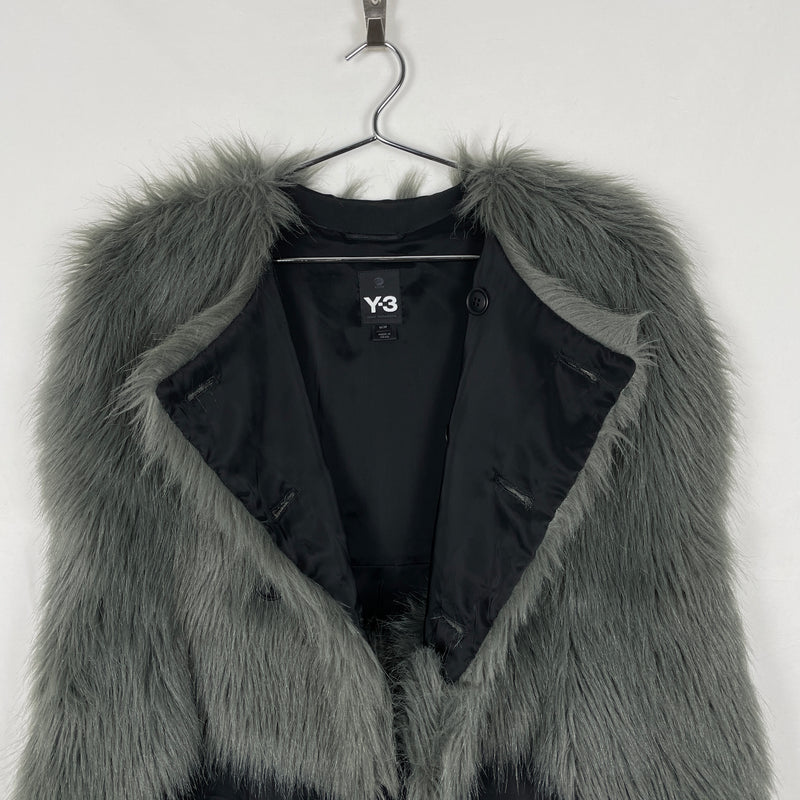 Y-3 Yohji Yamamoto Faux Fur Cape
