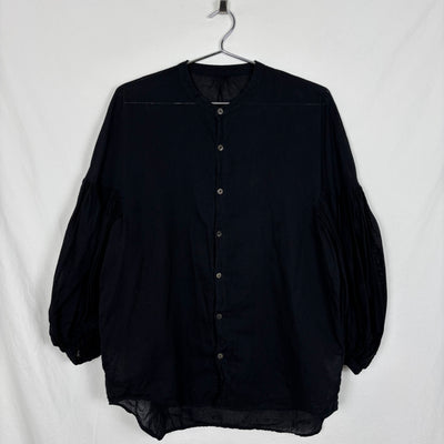 Kapital Pleated Puff Sleeve Button Up Shirt