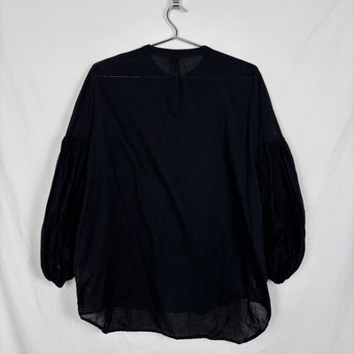 Kapital Pleated Puff Sleeve Button Up Shirt