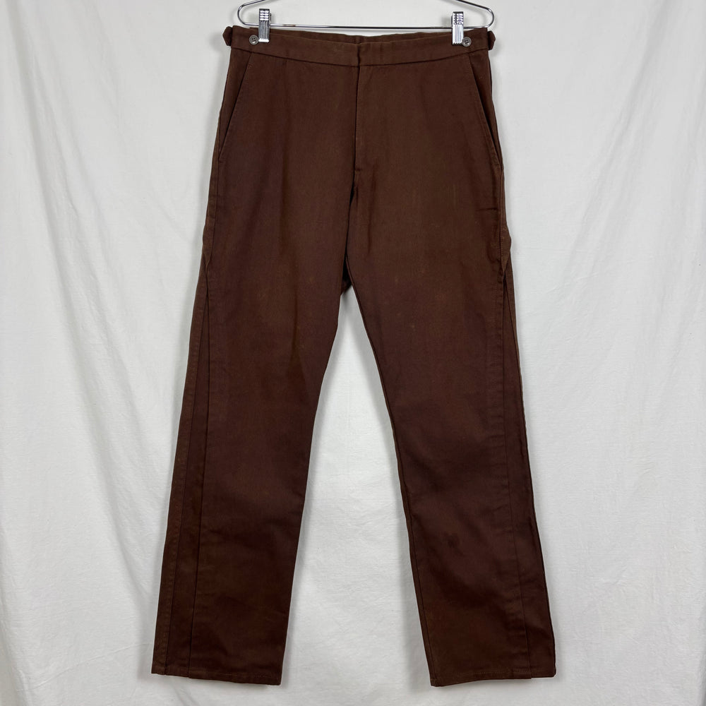 FW02 Comme Des Garçons Pleated Denim Straight Leg Trousers