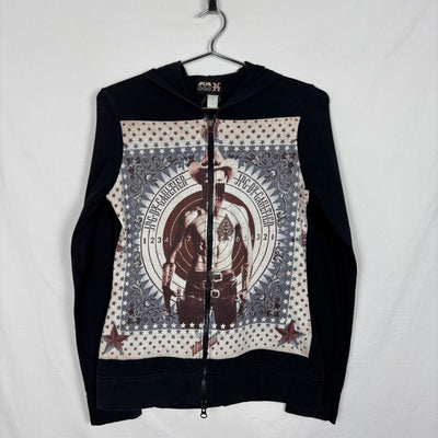 SS00 Jean Paul Gaultier Cowboy Target Graphic Zip Up Hoodie
