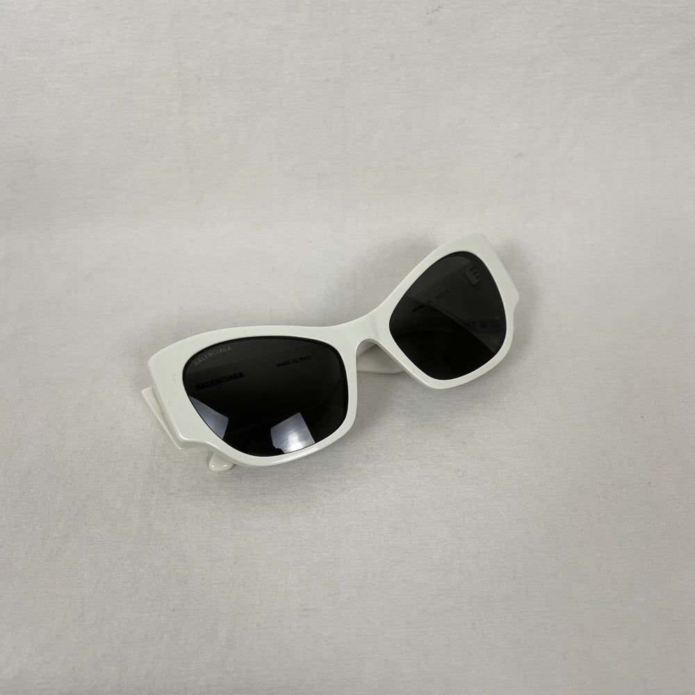 Balenciaga White Alien Sunglasses