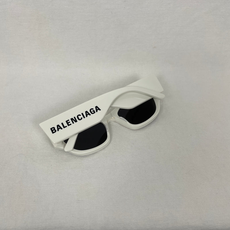 Balenciaga White Alien Sunglasses
