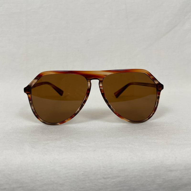 Dolce & Gabbana Brown Aviator Sunglasses