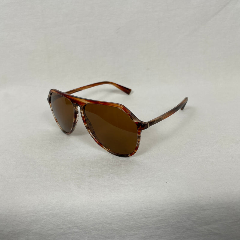 Dolce & Gabbana Brown Aviator Sunglasses