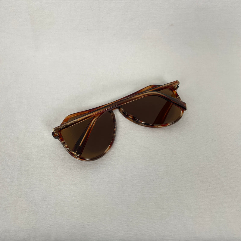 Dolce & Gabbana Brown Aviator Sunglasses