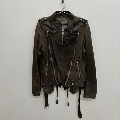 AW08 Mihara Yasuhiro Multi Zip Sheepskin Leather Jacket
