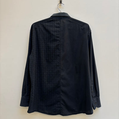 Dirk Bikkembergs Half Patterned Button Up Shirt