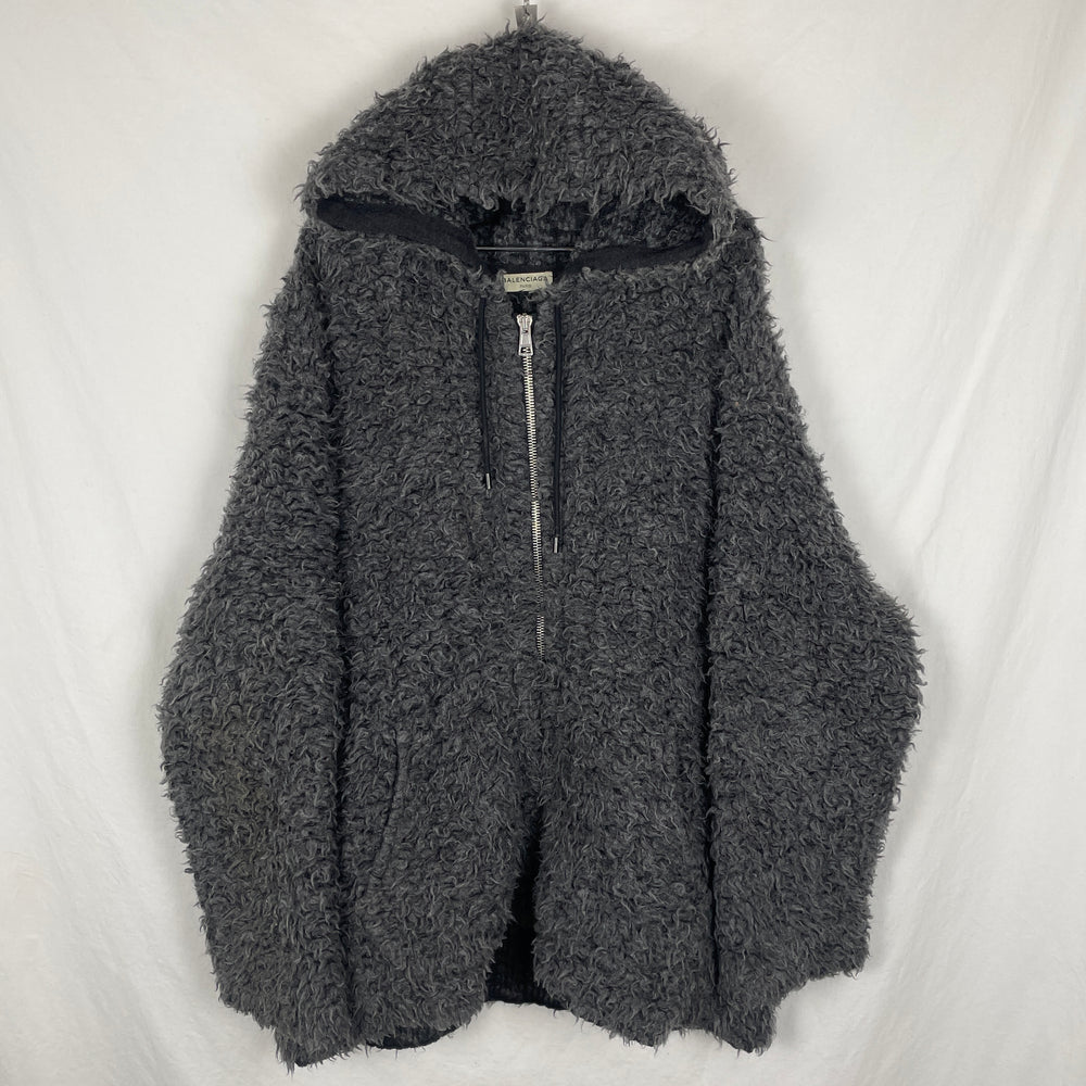 Fall/16 Balenciaga Oversized Faux Fur Hoodie