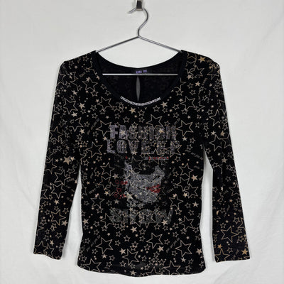 Anna Sui Sheer Star Print Longsleeve Shirt