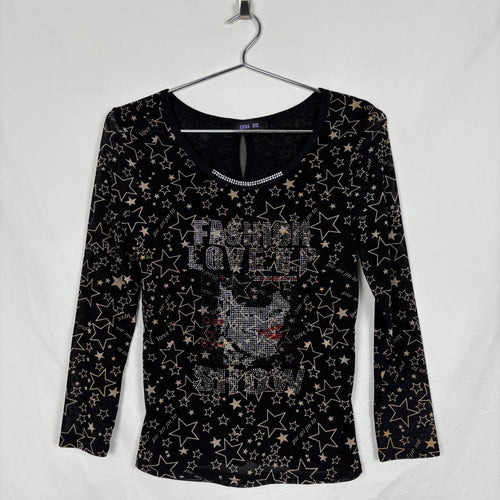 Anna Sui Sheer Star Print Longsleeve Shirt