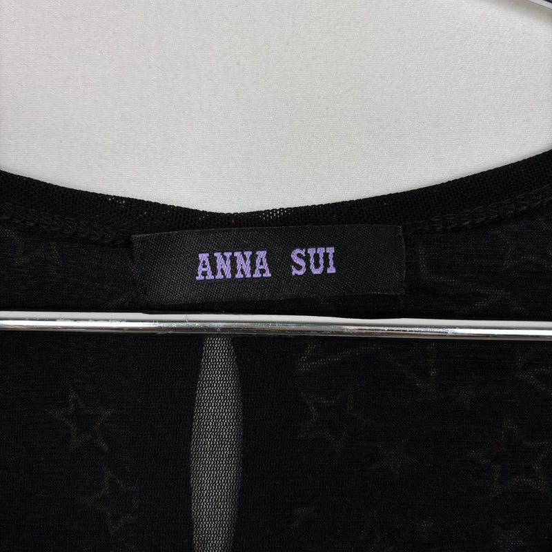 Anna Sui Sheer Star Print Longsleeve Shirt