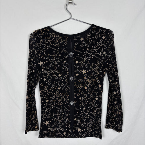 Anna Sui Sheer Star Print Longsleeve Shirt