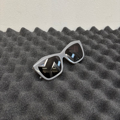 Balenciaga Grey Square Sunglasses