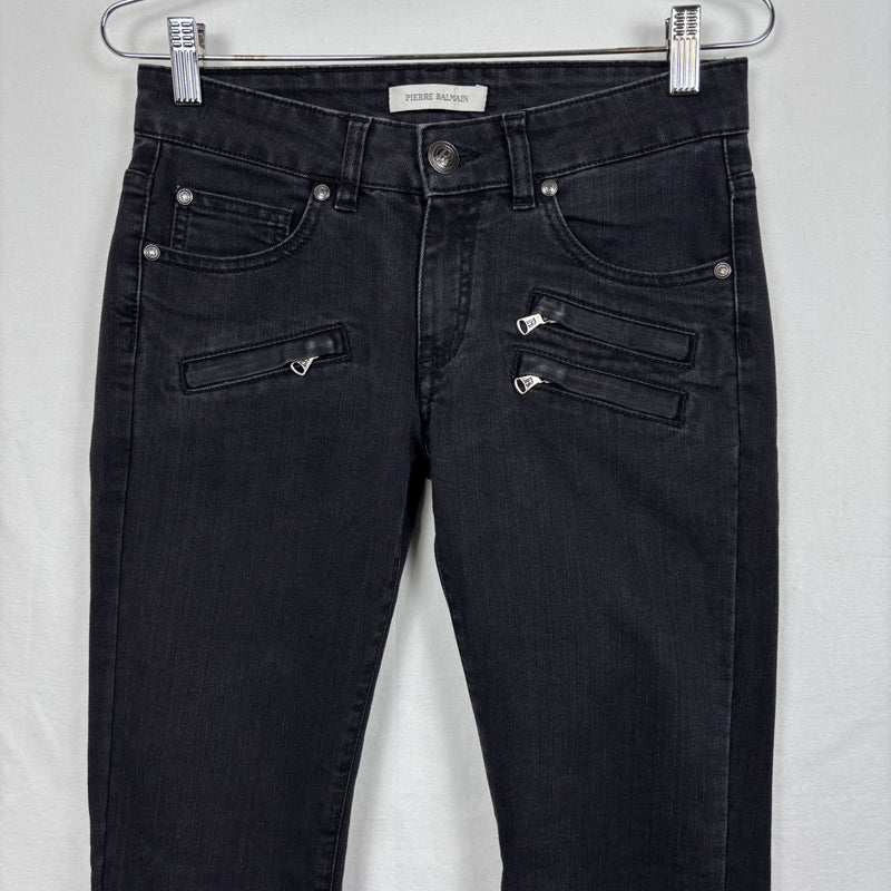 Pierre Balmain Skinny Moto Jeans