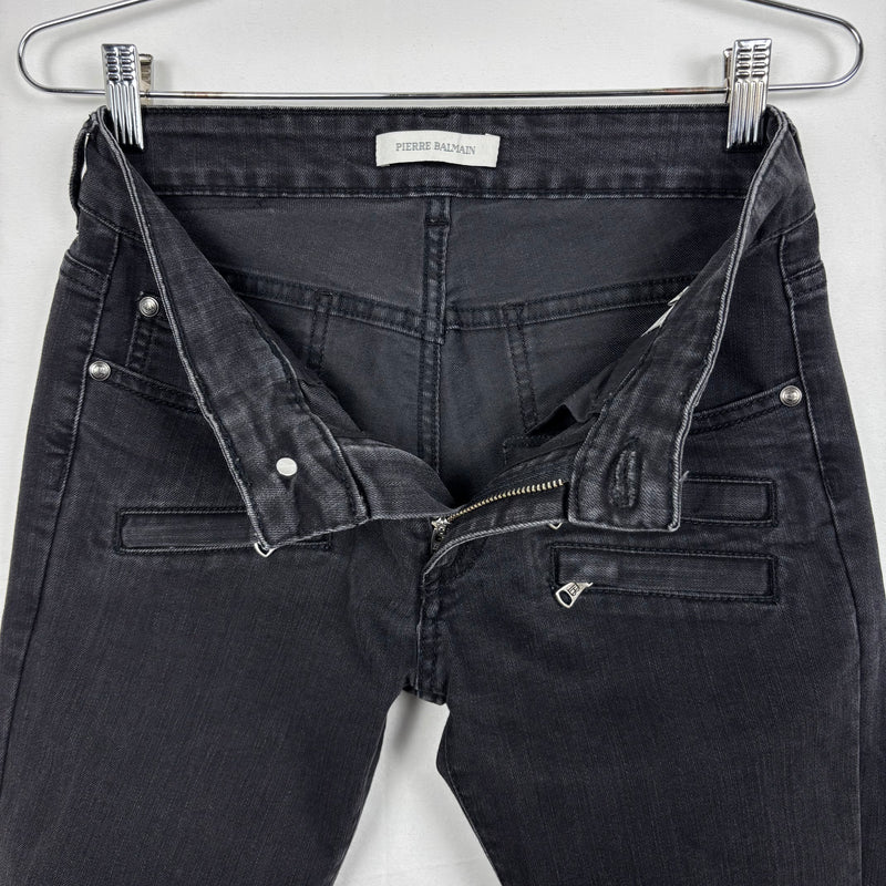 Pierre Balmain Skinny Moto Jeans