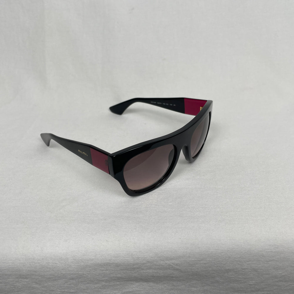 Miu Miu Black & Burgundy Tint Sunglasses