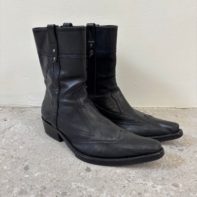 5351 Pour Les Hommes Pointed Leather Cowboy Boots