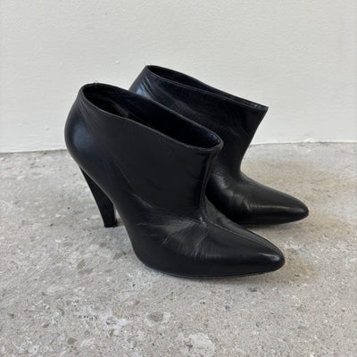 Balenciaga Leather Ankle Heeled Boots
