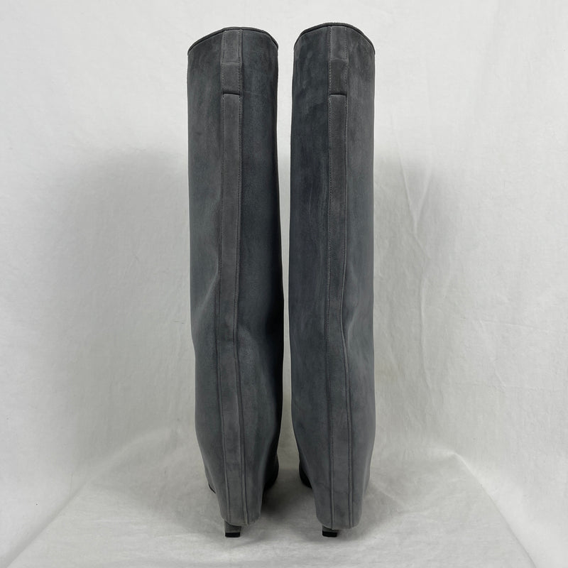Givenchy Suede Shark Lock Heel Boots