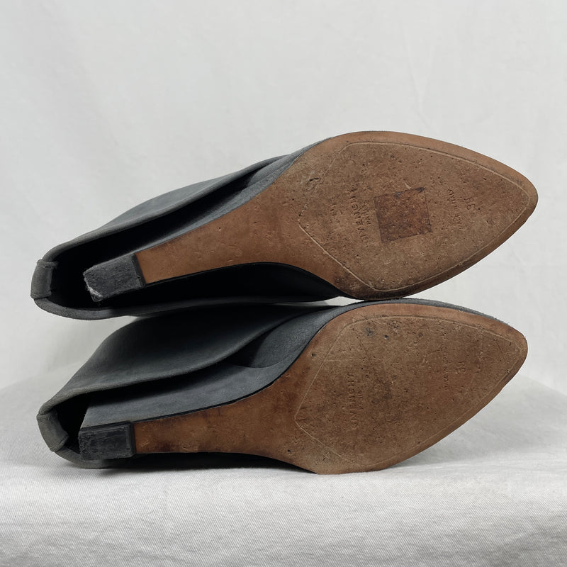 Givenchy Suede Shark Lock Heel Boots