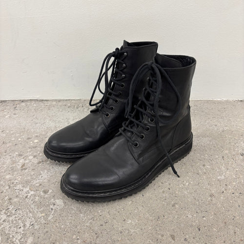 Ann Demeulemeester Sawtooth Leather Combat Boots