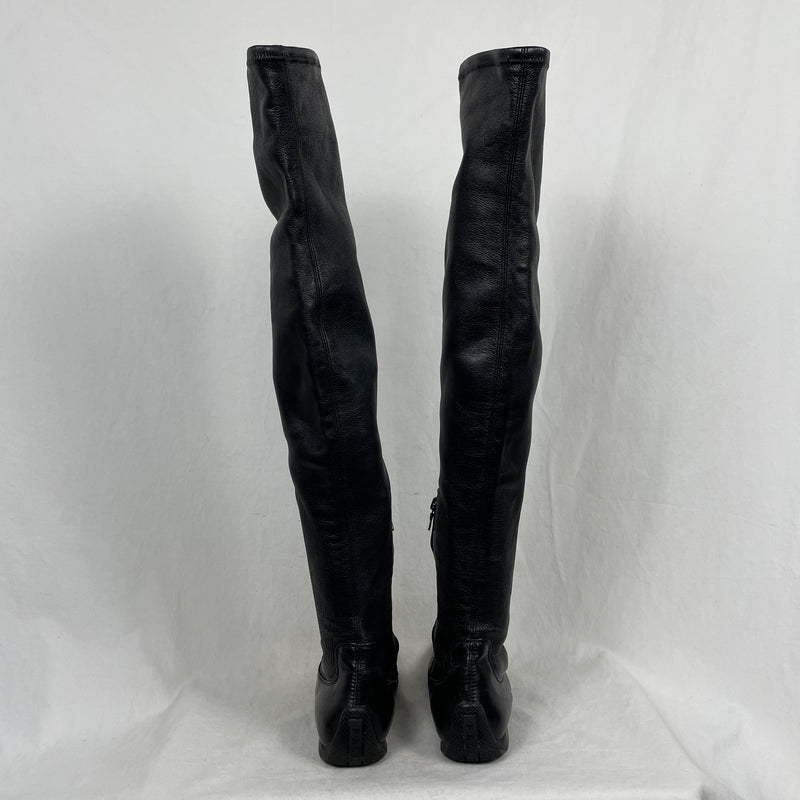 90s Prada Knee-High Leather Boots