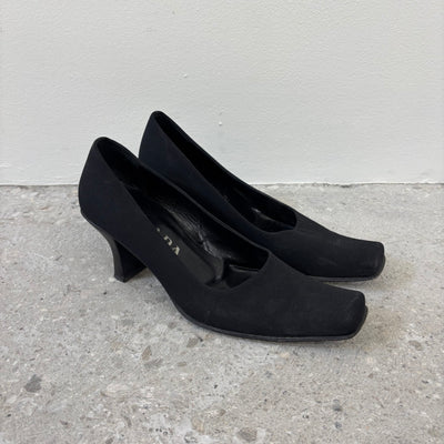 Prada Square Toe Heels