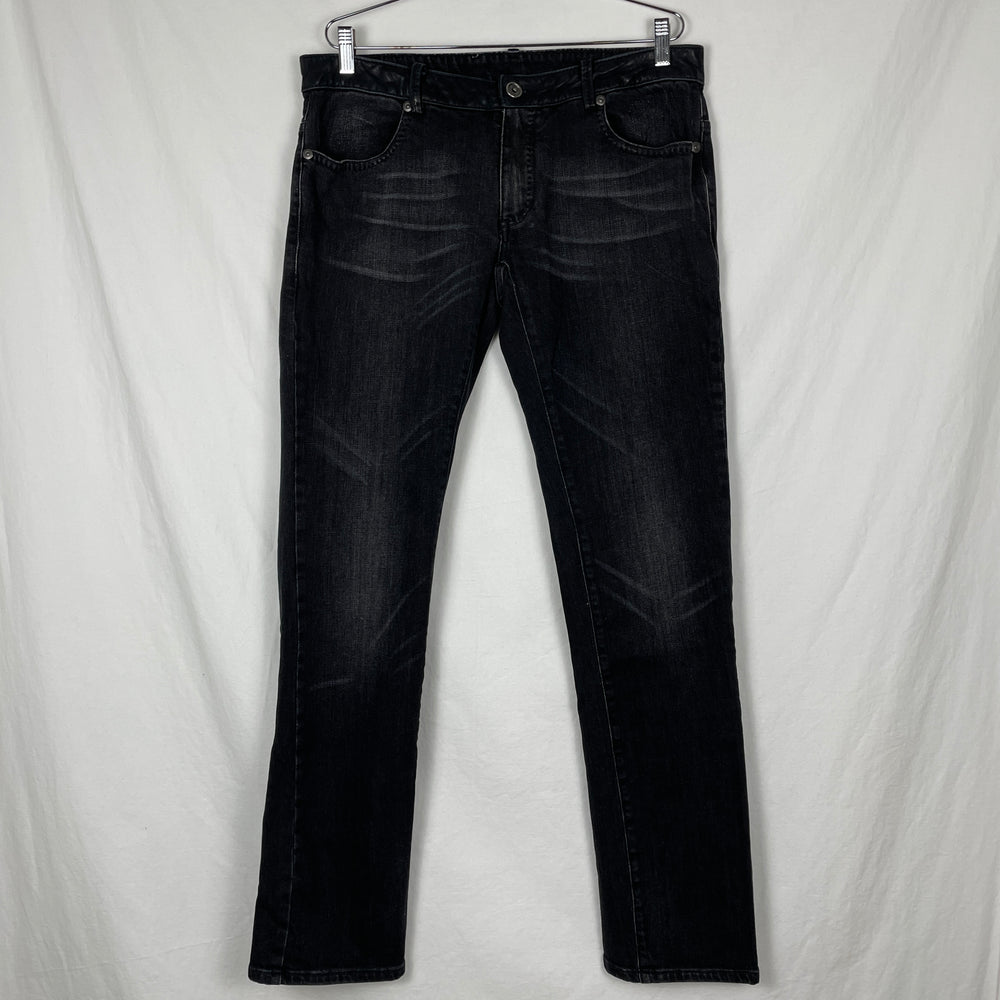 00s Dirk Bikkembergs Leather Waist Slim Fit Jeans