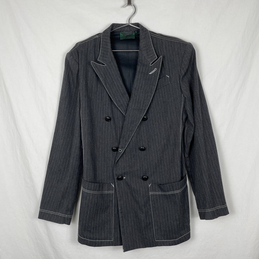 90s Junior Gaultier Fabric Switching Double Breasted Coat