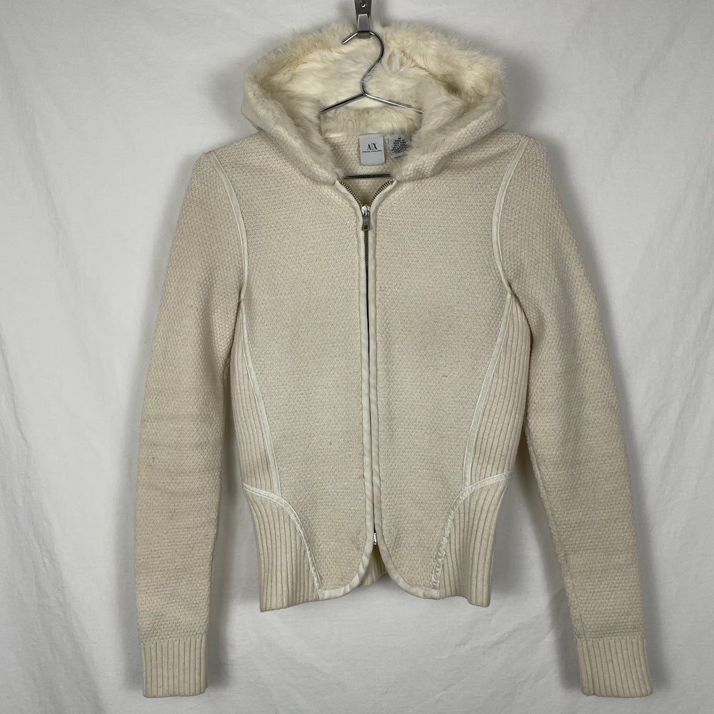 00s Armani Rabbit Fur Hoodie