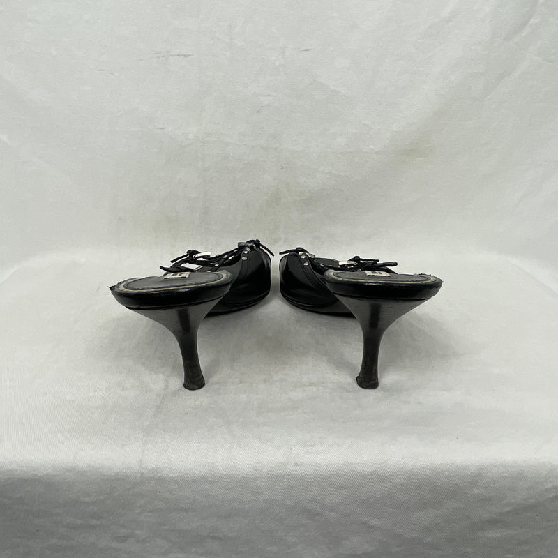 00s Prada Studded Kitten Heel Sandals
