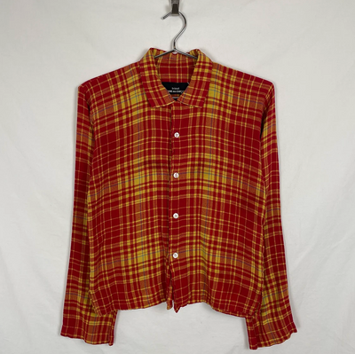 90s Comme des Garçons Tricot Plaid Button Up Shirt