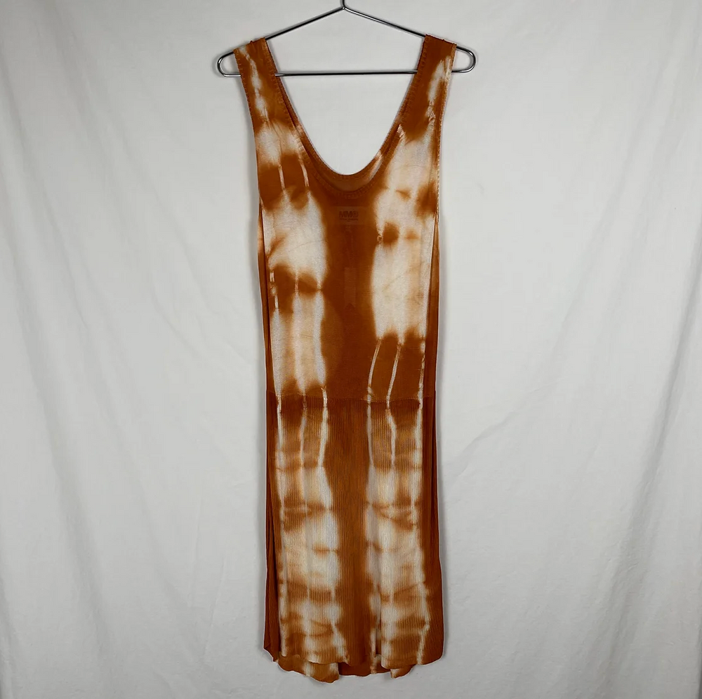 MM6 Thermal Orange Tie Dye Knit Dress