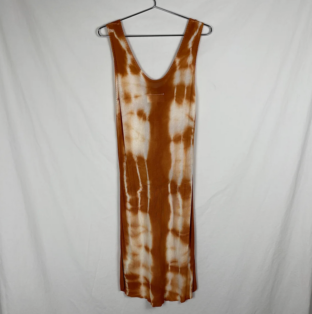 MM6 Thermal Orange Tie Dye Knit Dress