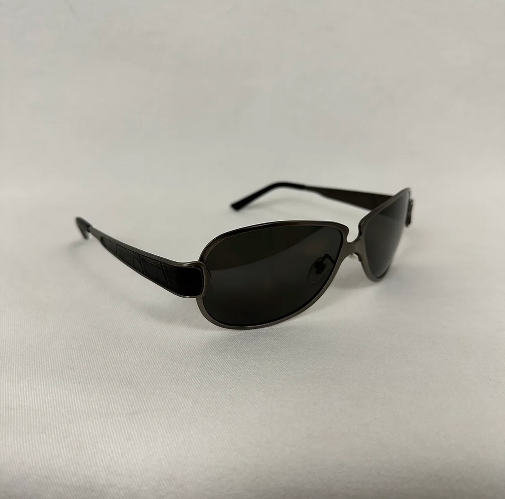 Vintage Cartier Edition C Crocodile Leather Sunglasses