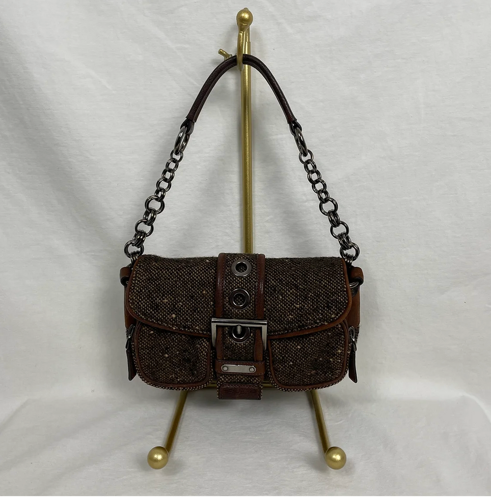 Prada Wool Mini Shoulder Bag