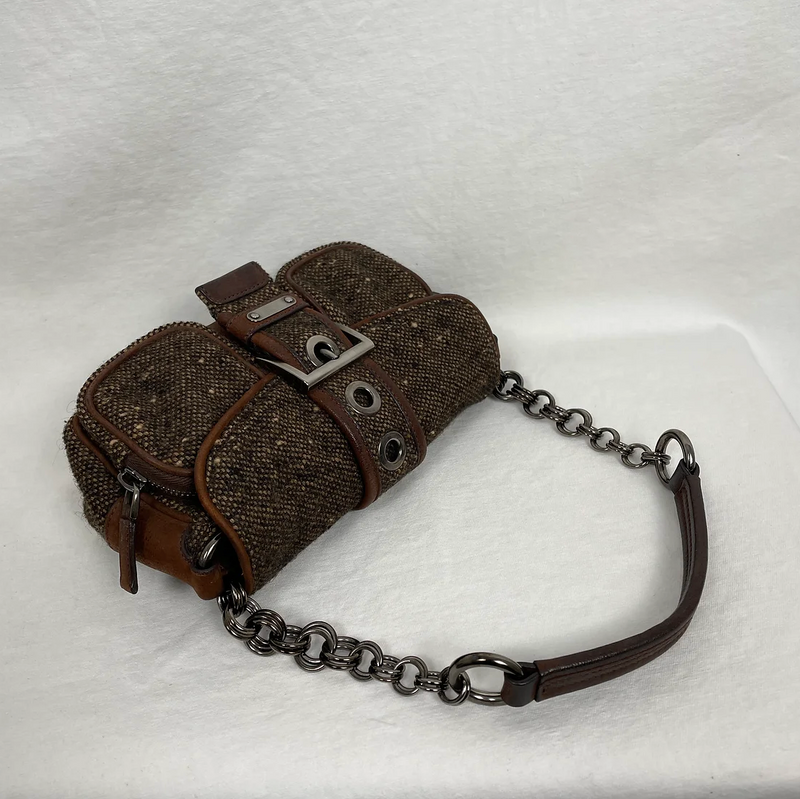 Prada Wool Mini Shoulder Bag